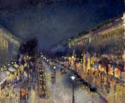 Camille Pissarro - The Boulevard Montmartre at Night
